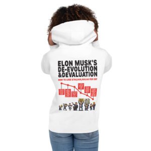 How to Lose $744,444,444.44 Per Day — De-Evolution & Devaluation of Elon Musk | DiKT8R Limited Edition Premium Hoodie